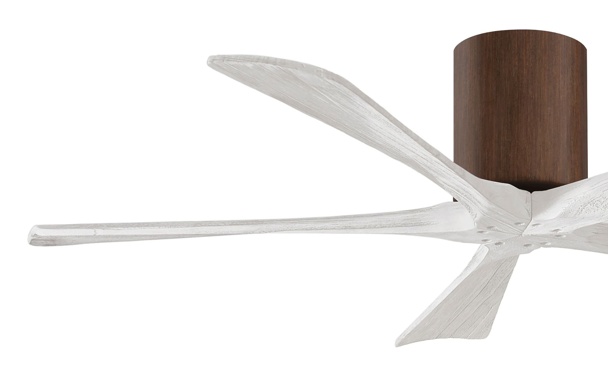 Image 3 52" Matthews Irene-5H Walnut and White Hugger Ceiling Fan with Remote more views