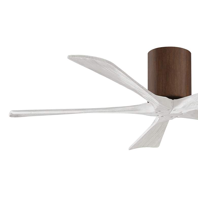 Image 3 52" Matthews Irene-5H Walnut and White Hugger Ceiling Fan with Remote more views