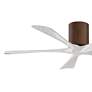 52" Matthews Irene-5H Walnut and White Hugger Ceiling Fan with Remote