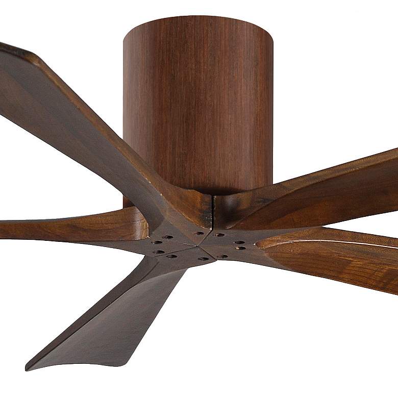 Image 2 52" Matthews Irene-5H Walnut Damp Hugger Ceiling Fan with Remote more views