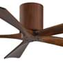 52" Matthews Irene-5H Walnut Damp Hugger Ceiling Fan with Remote