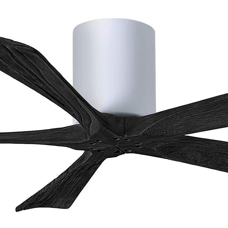 Image 2 52" Matthews Irene-5H White and Black Hugger Ceiling Fan with Remote more views