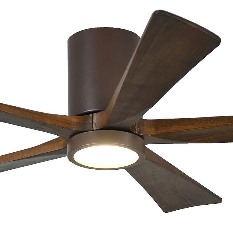 Image 6 52" Matthews Irene-5HLK Bronze Hugger Ceiling Fan with LED and Remote more views