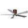 52" Matthews Irene-5HLK Walnut and Barn Wood LED Ceiling Fan