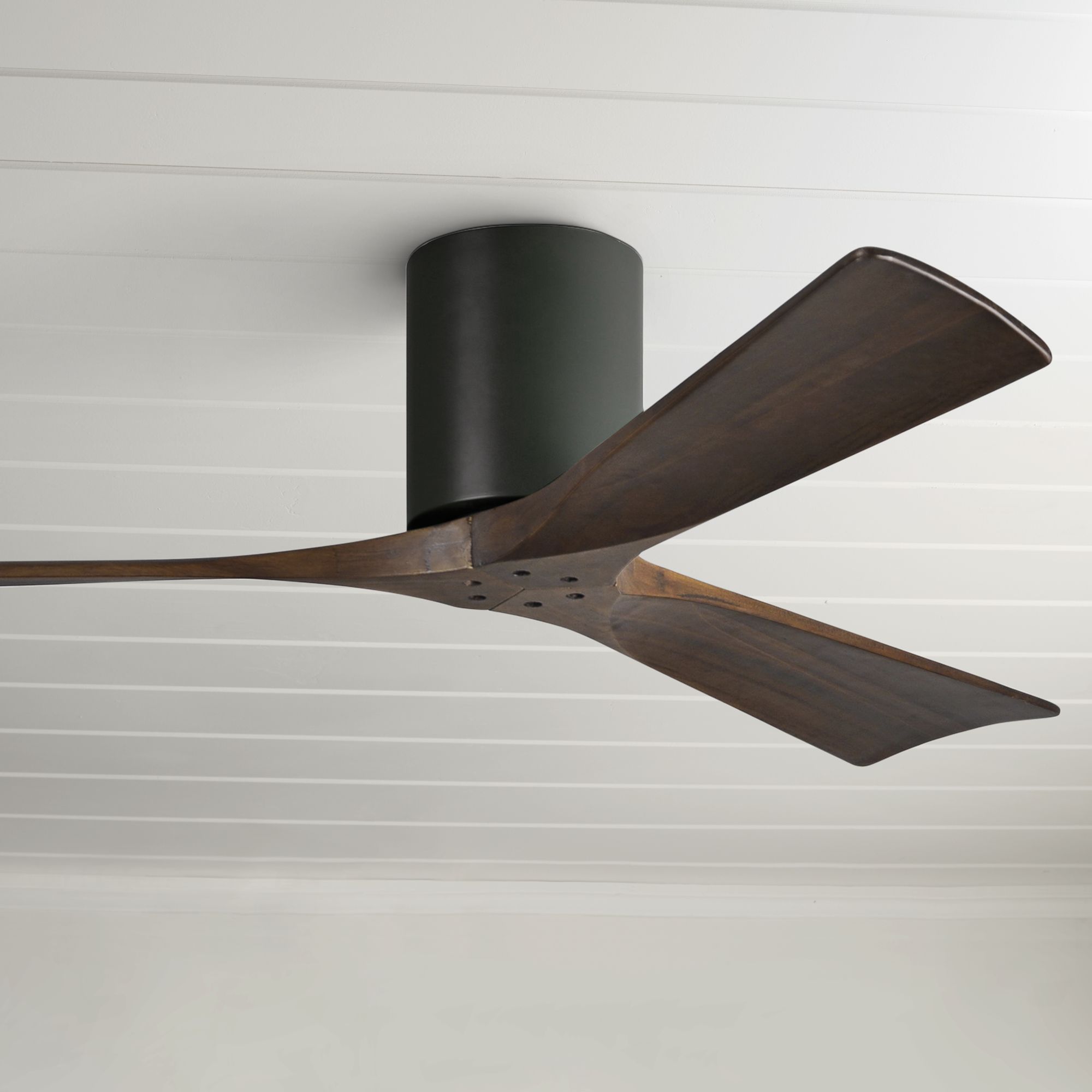 flush mount ceiling fan matte black