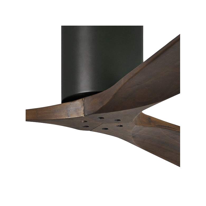 Image 3 52" Matthews Irene-H Matte Black Damp Hugger Ceiling Fan with Remote more views