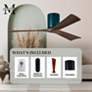 52" Matthews Irene-H Matte Black Damp Hugger Ceiling Fan with Remote