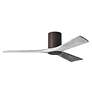 2_52" Matthews Irene Three Blade Bronze/Wood Hugger LED Ceiling Fan more views