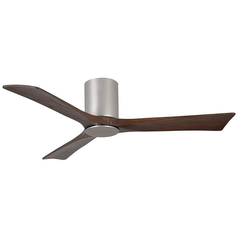 Image 3 52 inch Matthews Irene Three Blade Nickel Walnut Hugger LED Ceiling Fan more views