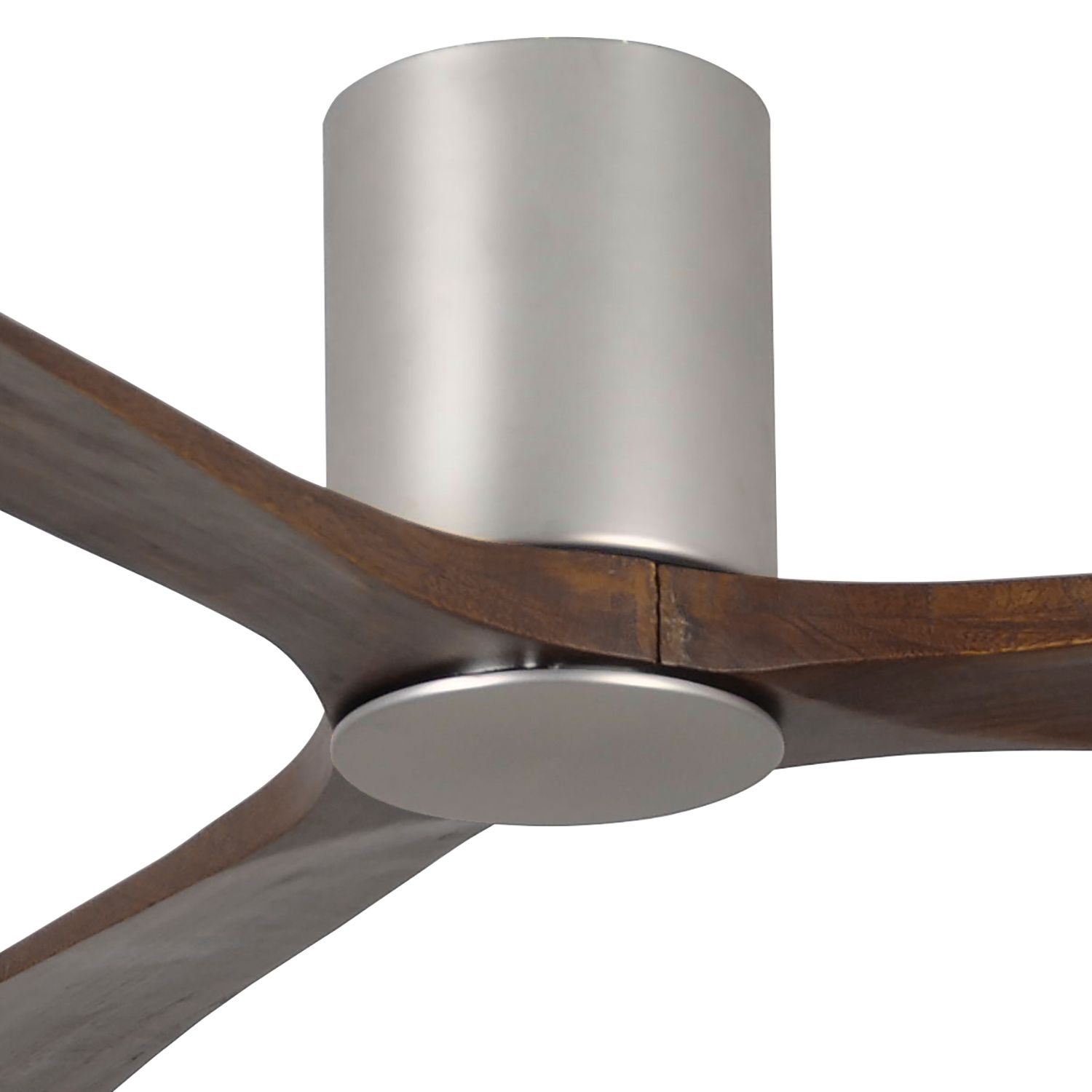Image 7 52" Matthews Irene Three Blade Nickel Walnut Hugger LED Ceiling Fan more views
