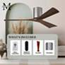 52" Matthews Irene Three Brushed Nickel/Walnut Hugger Fan with Remote
