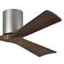 4_52" Matthews Irene Three Brushed Nickel/Walnut Hugger Fan with Remote more views