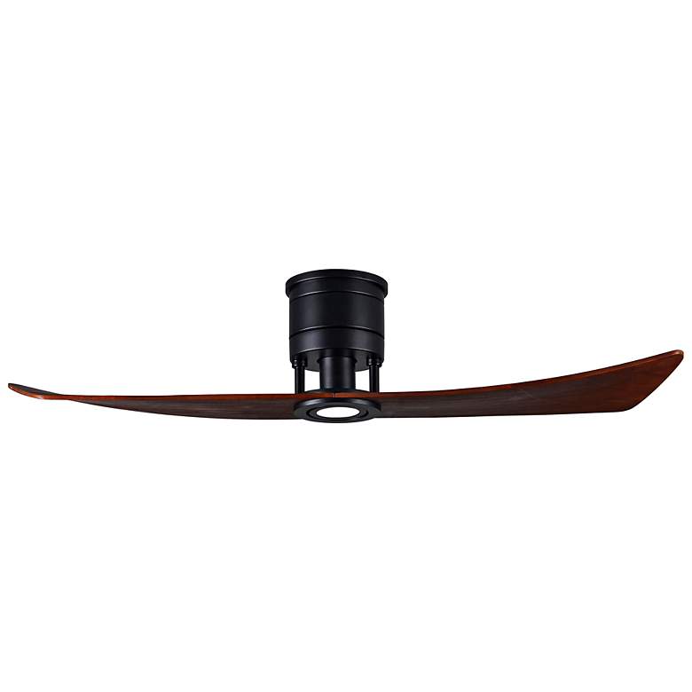 Image 1 52 inch Matthews Lindsay Black Walnut LED Damp Ceiling Fan with Remote