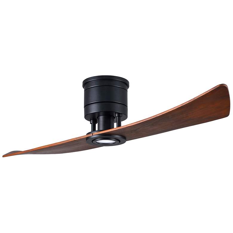 Image 3 52" Matthews Lindsay Black Walnut LED Damp Ceiling Fan with Remote more views