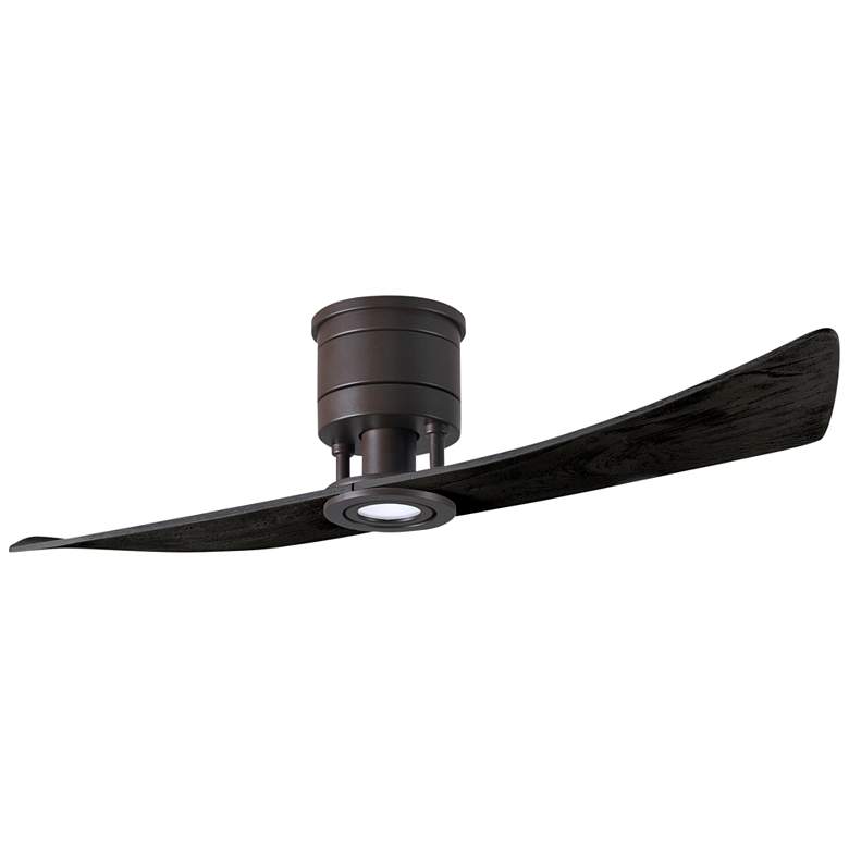 Image 2 52 inch Matthews Lindsay Bronze Black LED Damp Ceiling Fan with Remote