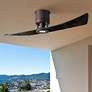 52" Matthews Lindsay Bronze Black LED Damp Ceiling Fan with Remote