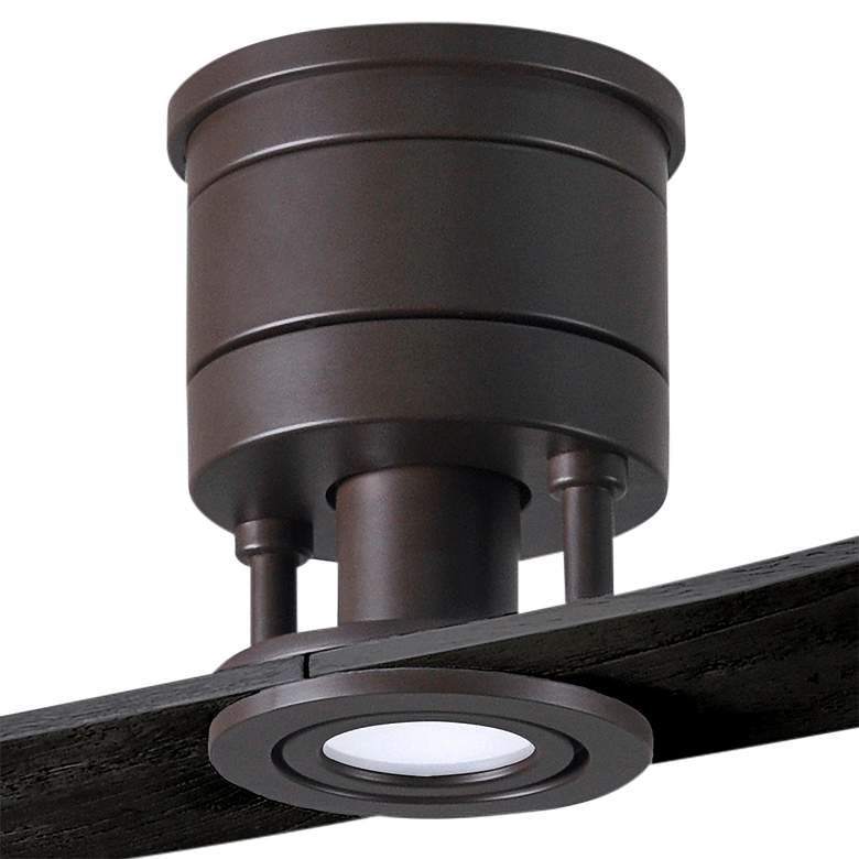 Image 3 52 inch Matthews Lindsay Bronze Black LED Damp Ceiling Fan with Remote more views