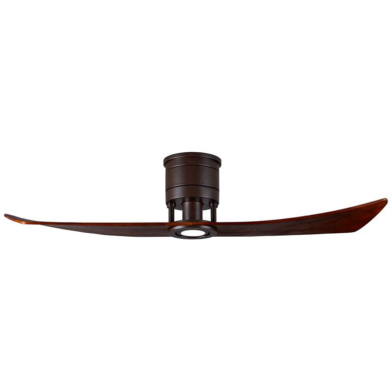 Image 2 52 inch Matthews Lindsay Bronze Walnut LED Damp Ceiling Fan with Remote