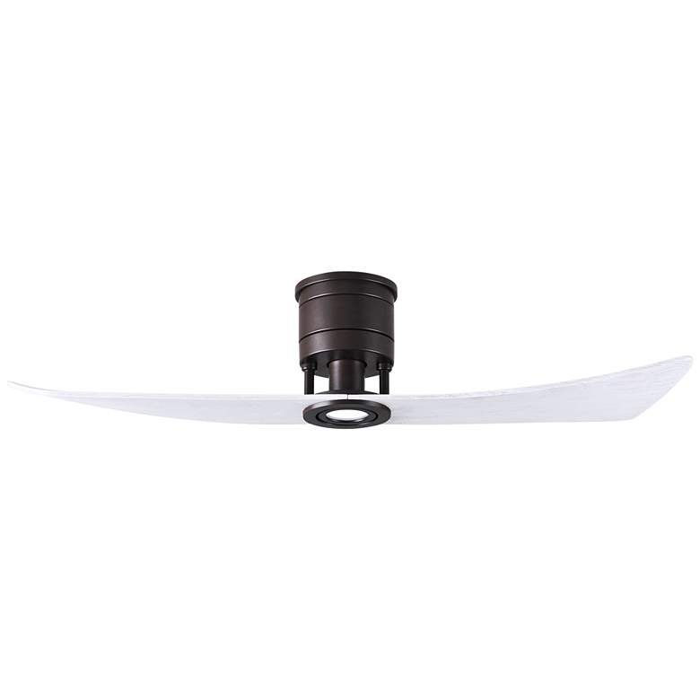 Image 2 52" Matthews Lindsay Bronze White LED Damp Ceiling Fan with Remote