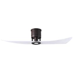 52&quot; Matthews Lindsay Bronze White LED Damp Ceiling Fan with Remote