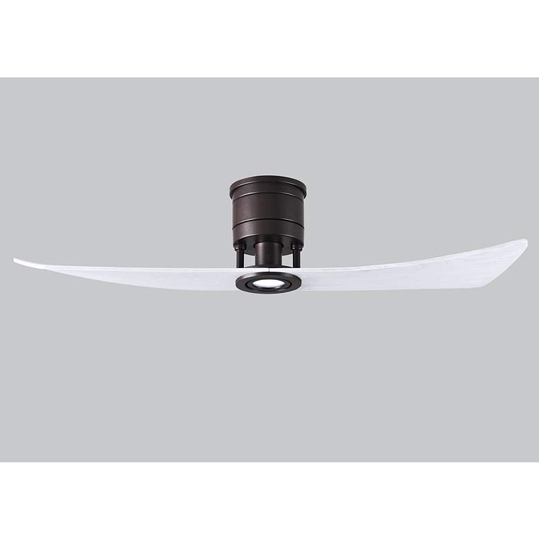 Image 5 52" Matthews Lindsay Bronze White LED Damp Ceiling Fan with Remote more views