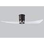 5_52" Matthews Lindsay Bronze White LED Damp Ceiling Fan with Remote more views