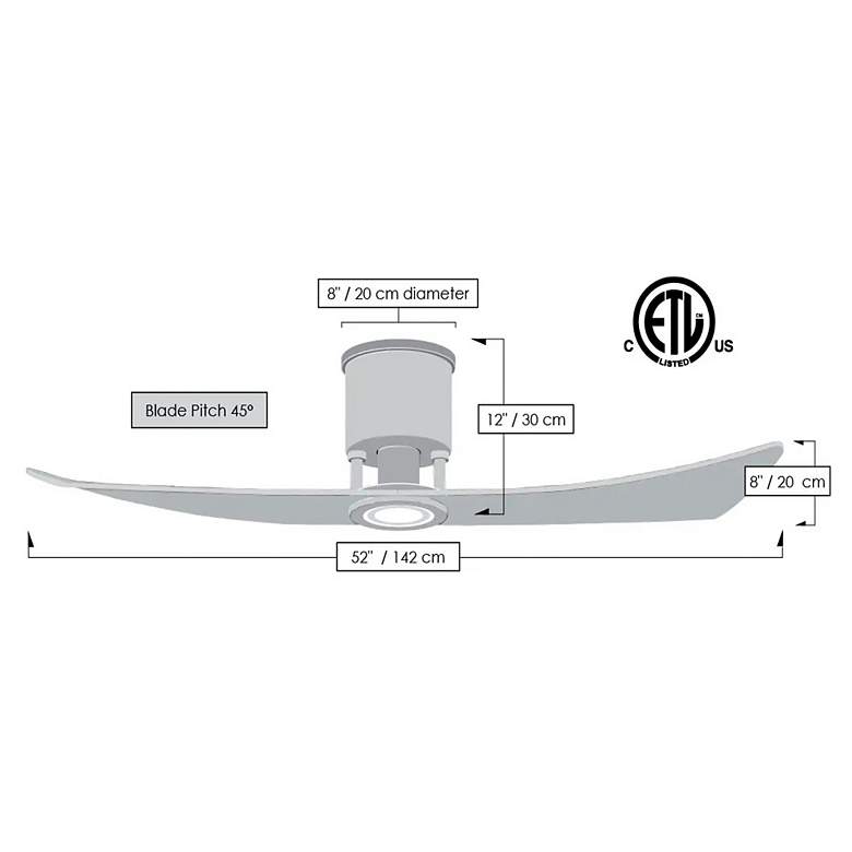 Image 7 52" Matthews Lindsay LED Black and White Modern 2-Blade Ceiling Fan more views
