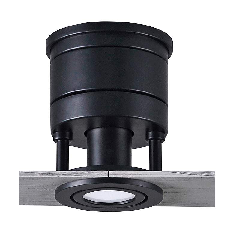 Image 3 52" Matthews Lindsay Matte Black Barn Wood LED Ceiling Fan more views