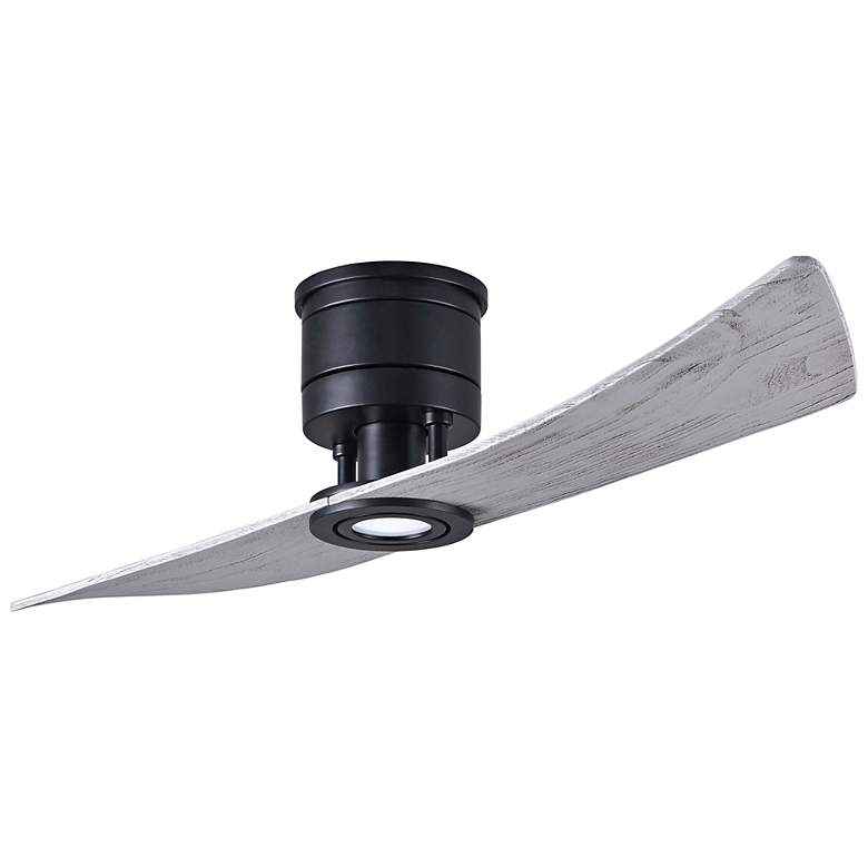 Image 4 52" Matthews Lindsay Matte Black Barn Wood LED Ceiling Fan more views