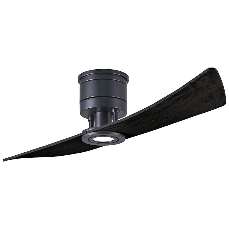 Image 4 52" Matthews Lindsay Matte Black LED Ceiling Fan more views