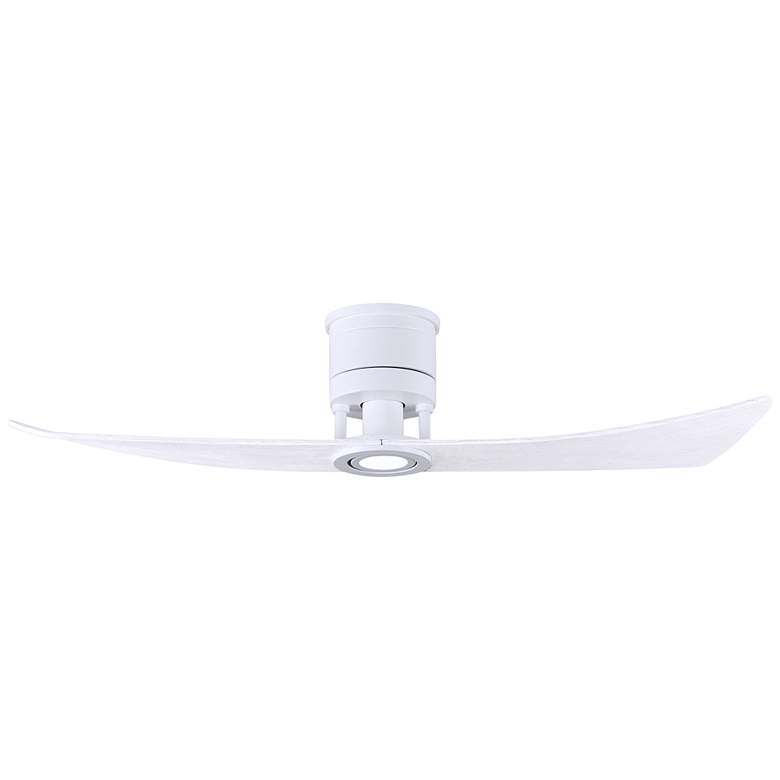 Image 2 52 inch Matthews Lindsay Matte White LED Damp Ceiling Fan with Remote