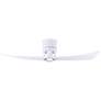 52" Matthews Lindsay Matte White LED Damp Ceiling Fan with Remote