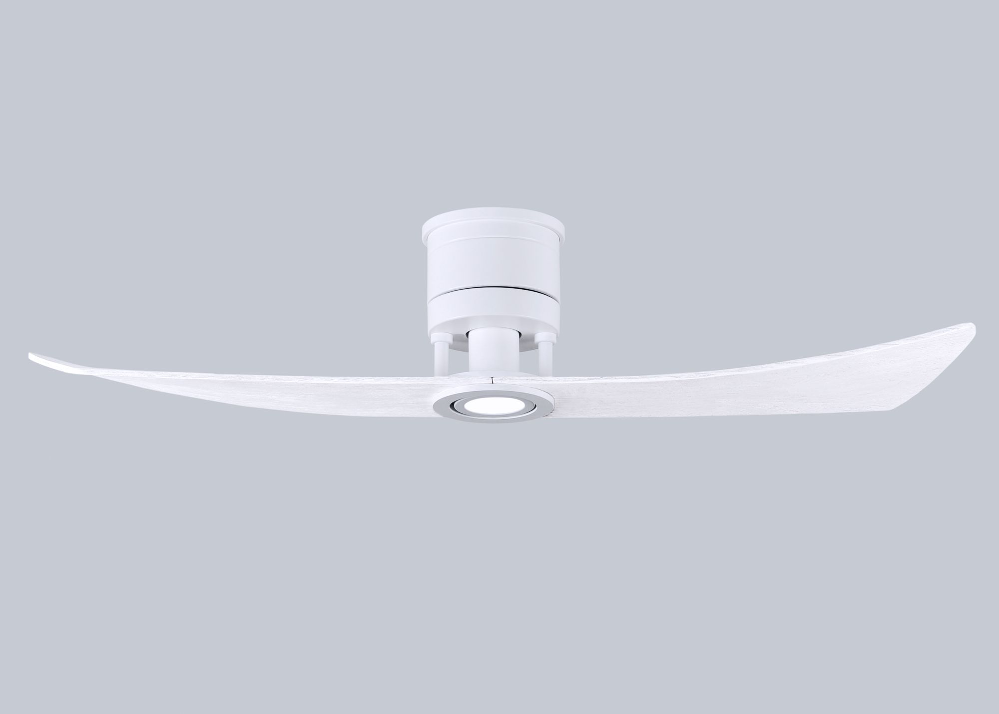Image 5 52" Matthews Lindsay Matte White LED Damp Ceiling Fan with Remote more views