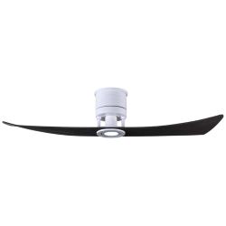 52&quot; Matthews Lindsay White and Black LED Damp Ceiling Fan with Remote