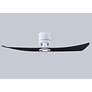 5_52" Matthews Lindsay White and Black LED Damp Ceiling Fan with Remote more views