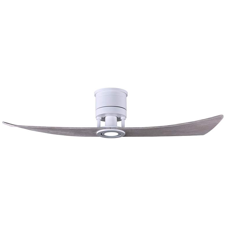 Image 2 52 inch Matthews Lindsay White Barnwood LED Damp Ceiling Fan with Remote