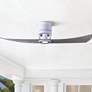 52" Matthews Lindsay White Barnwood LED Damp Ceiling Fan with Remote