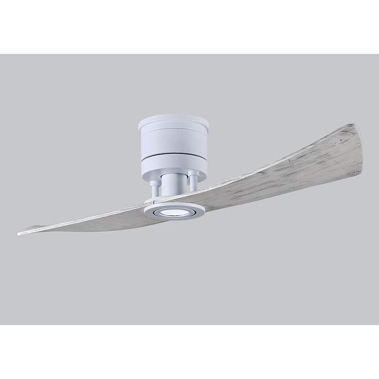 Image 5 52" Matthews Lindsay White Barnwood LED Damp Ceiling Fan with Remote more views