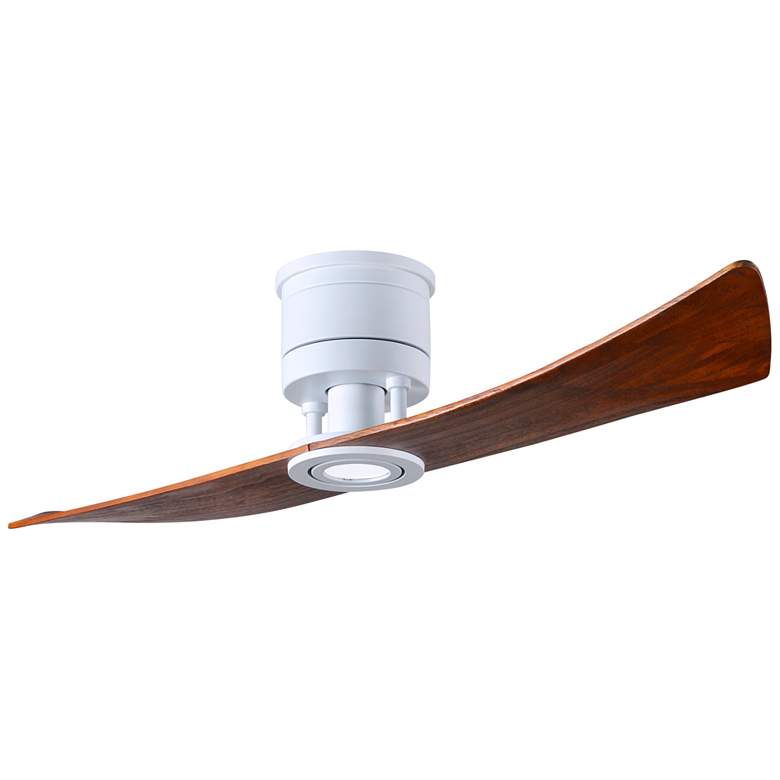 Image 2 52 inch Matthews Lindsay White Walnut LED Damp Ceiling Fan with Remote