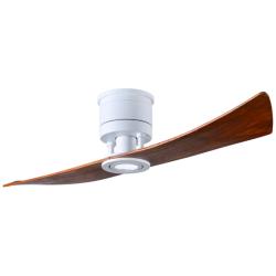 52&quot; Matthews Lindsay White Walnut LED Damp Ceiling Fan with Remote