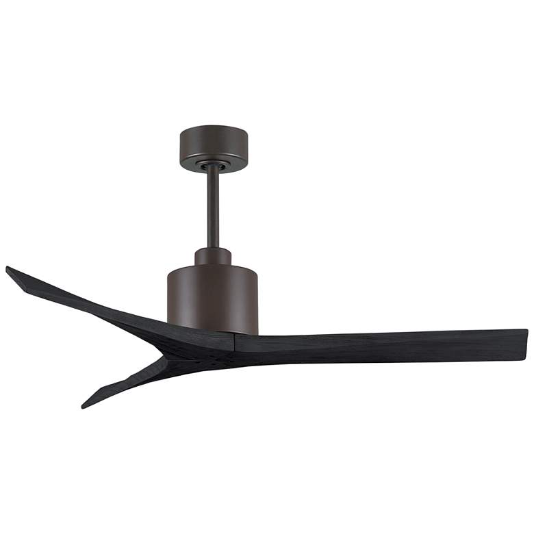 Image 2 52" Matthews Mollywood Bronze Black Damp Rated Ceiling Fan with Remote