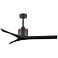 52" Matthews Mollywood Bronze Black Damp Rated Ceiling Fan with Remote