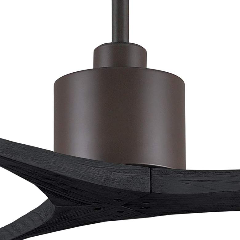 Image 3 52 inch Matthews Mollywood Bronze Black Damp Rated Ceiling Fan with Remote more views
