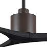 52" Matthews Mollywood Bronze Black Damp Rated Ceiling Fan with Remote
