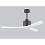 6_52" Matthews Mollywood Bronze White Outdoor Ceiling Fan with Remote more views