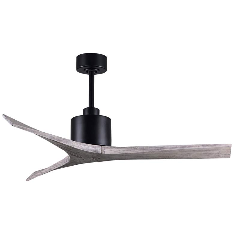 Image 2 52" Matthews Mollywood Matte Black Barnwood Damp Rated Fan with Remote