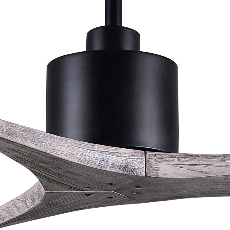 Image 3 52" Matthews Mollywood Matte Black Barnwood Damp Rated Fan with Remote more views