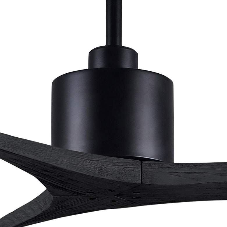 Image 3 52" Matthews Mollywood Matte Black Outdoor Ceiling Fan with Remote more views