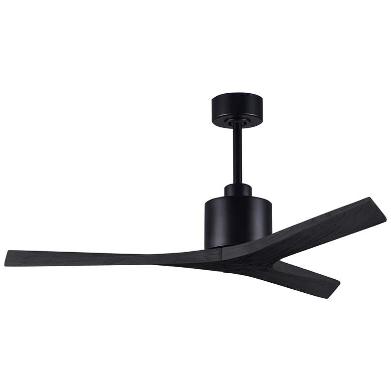 Image 5 52 inch Matthews Mollywood Matte Black Outdoor Ceiling Fan with Remote more views