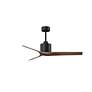 3_52" Matthews Mollywood Matte Black Walnut Damp Ceiling Fan with Remote more views
